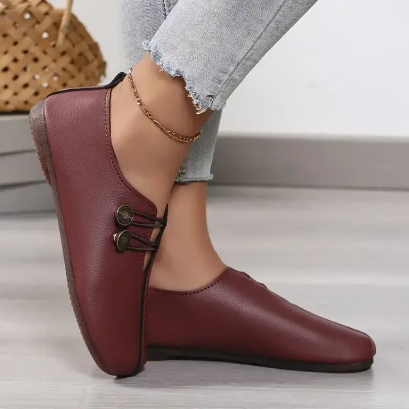 Elegant Ergonomic Round Toe Flat Shoes with Flexible Sole
