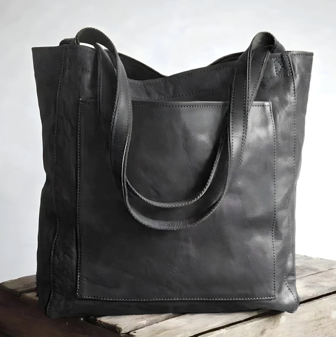 Elegant Handmade Spacious Leather Tote Bag for Women