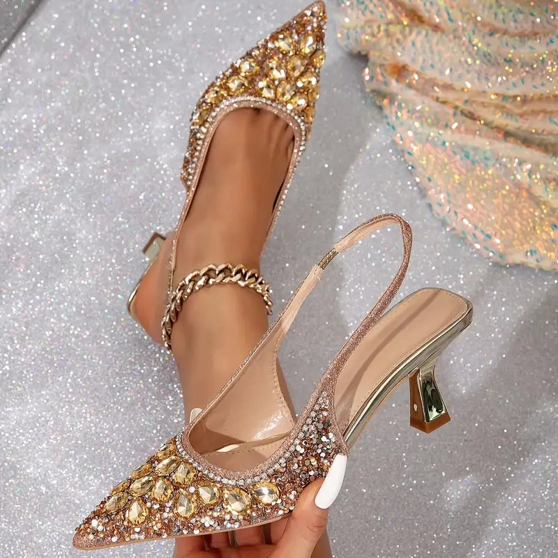 Elegant High-Heeled Evening Shoes