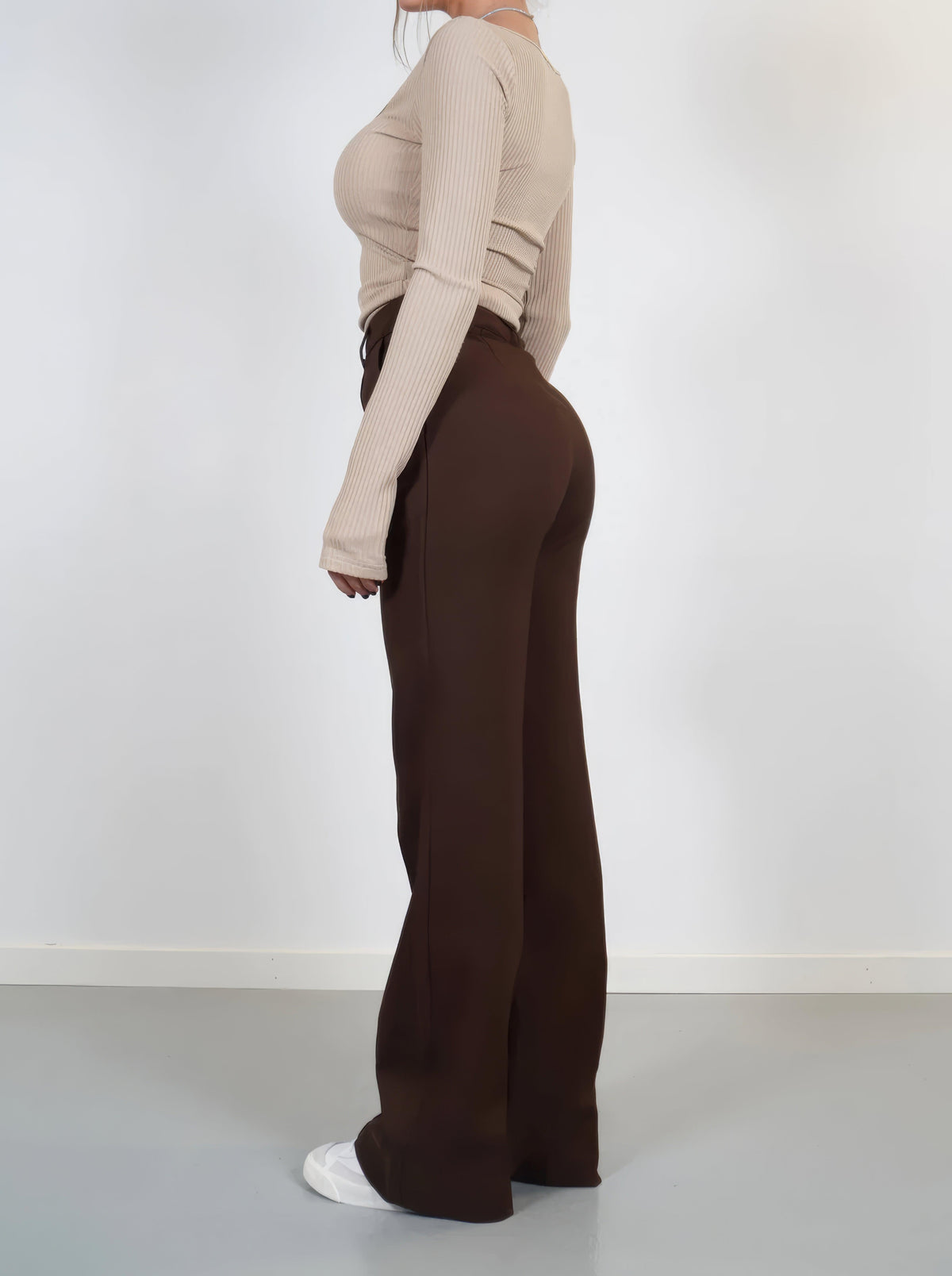 Elegant High-Waisted Wide-Leg Trousers