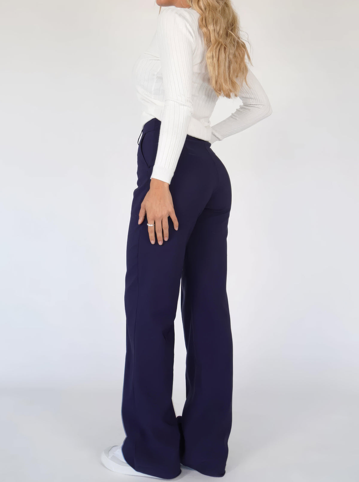 Elegant High-Waisted Wide-Leg Trousers