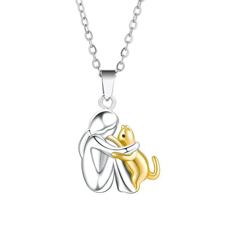 Elegant Hug Pendant Chain Necklace - Stylish Jewelry
