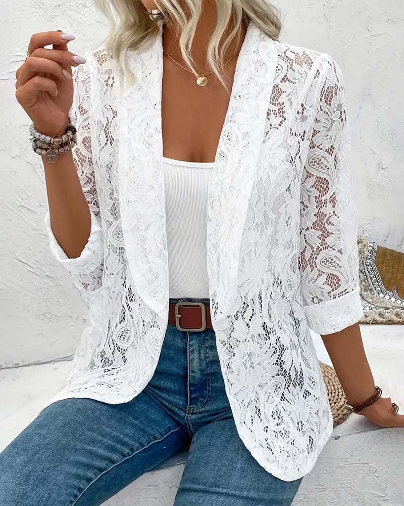 Elegant Lace Blazer