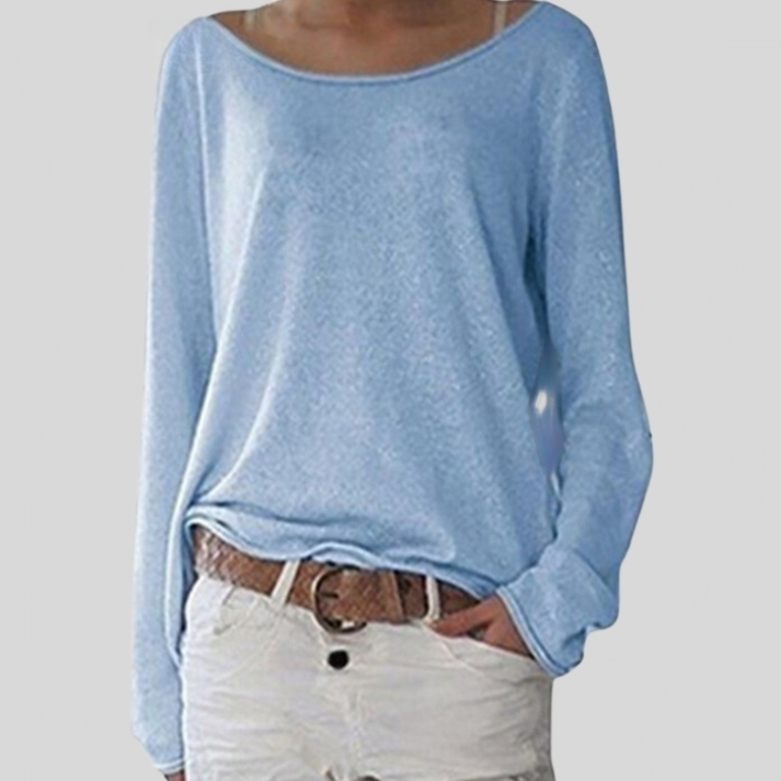 Elegant Lightweight Autumn Crew Neck Sweater