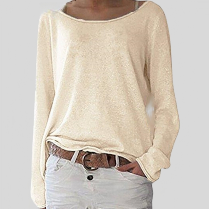Elegant Lightweight Autumn Crew Neck Sweater