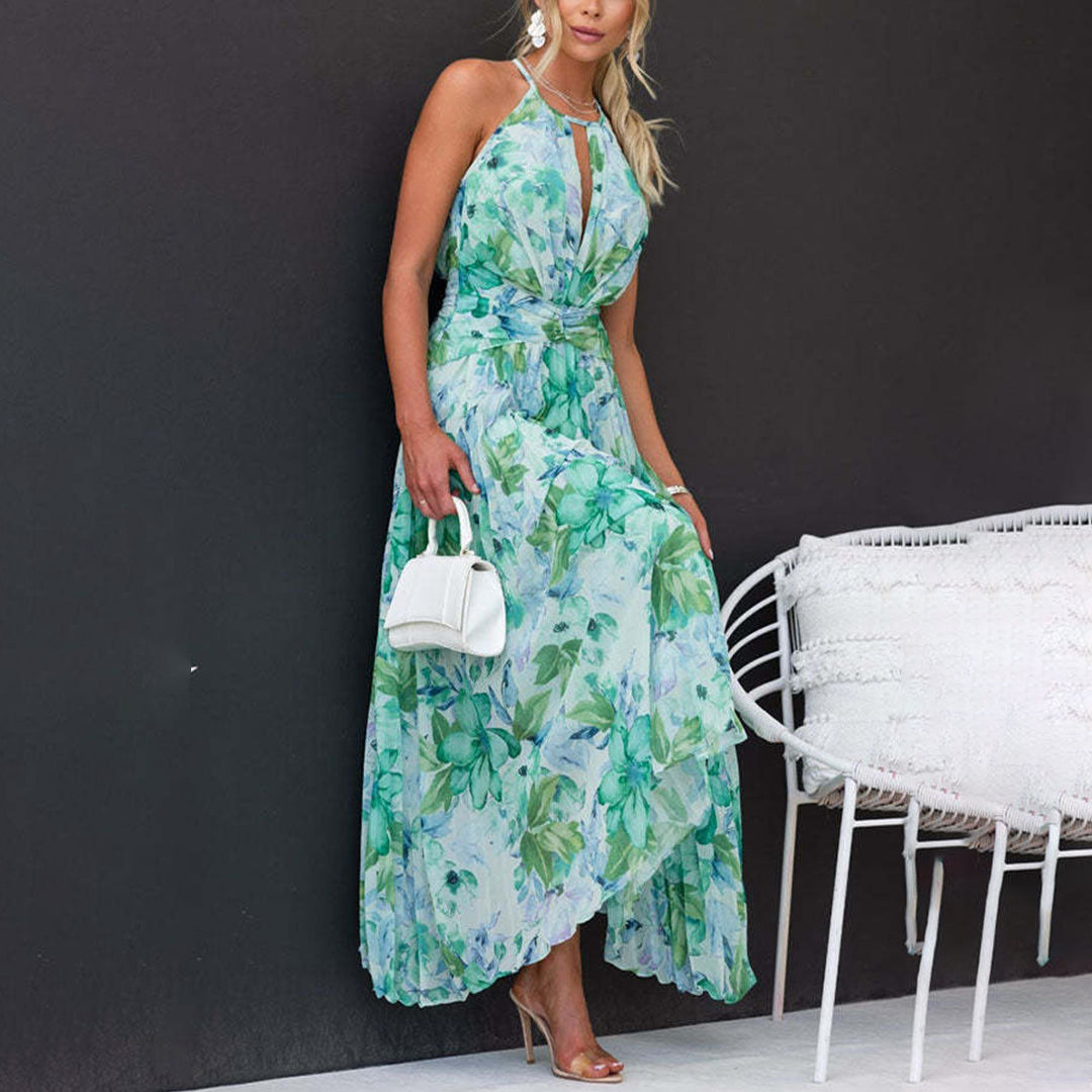 Elegant Lightweight Floral Maxi Summer Dress