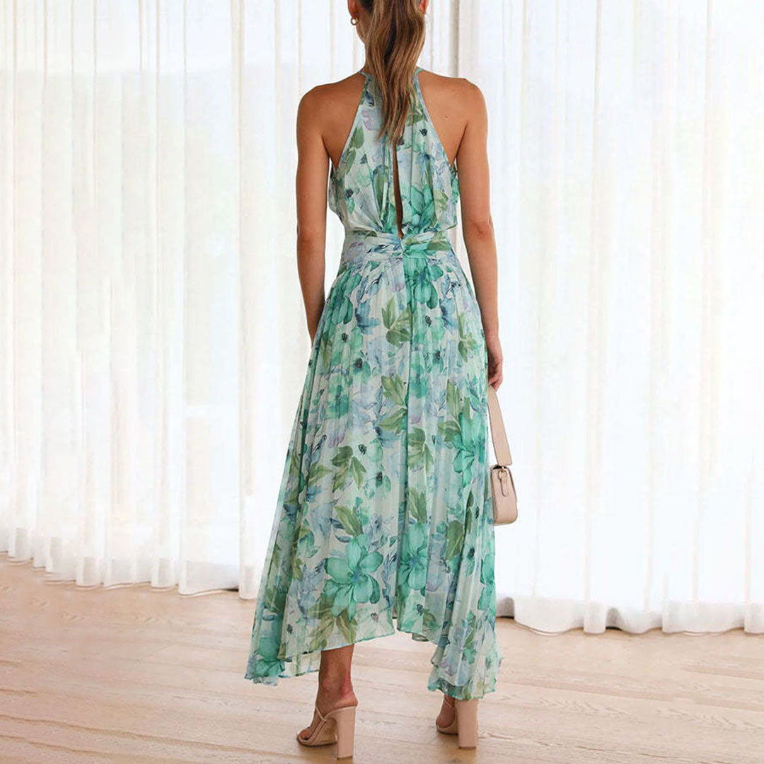 Elegant Lightweight Floral Maxi Summer Dress