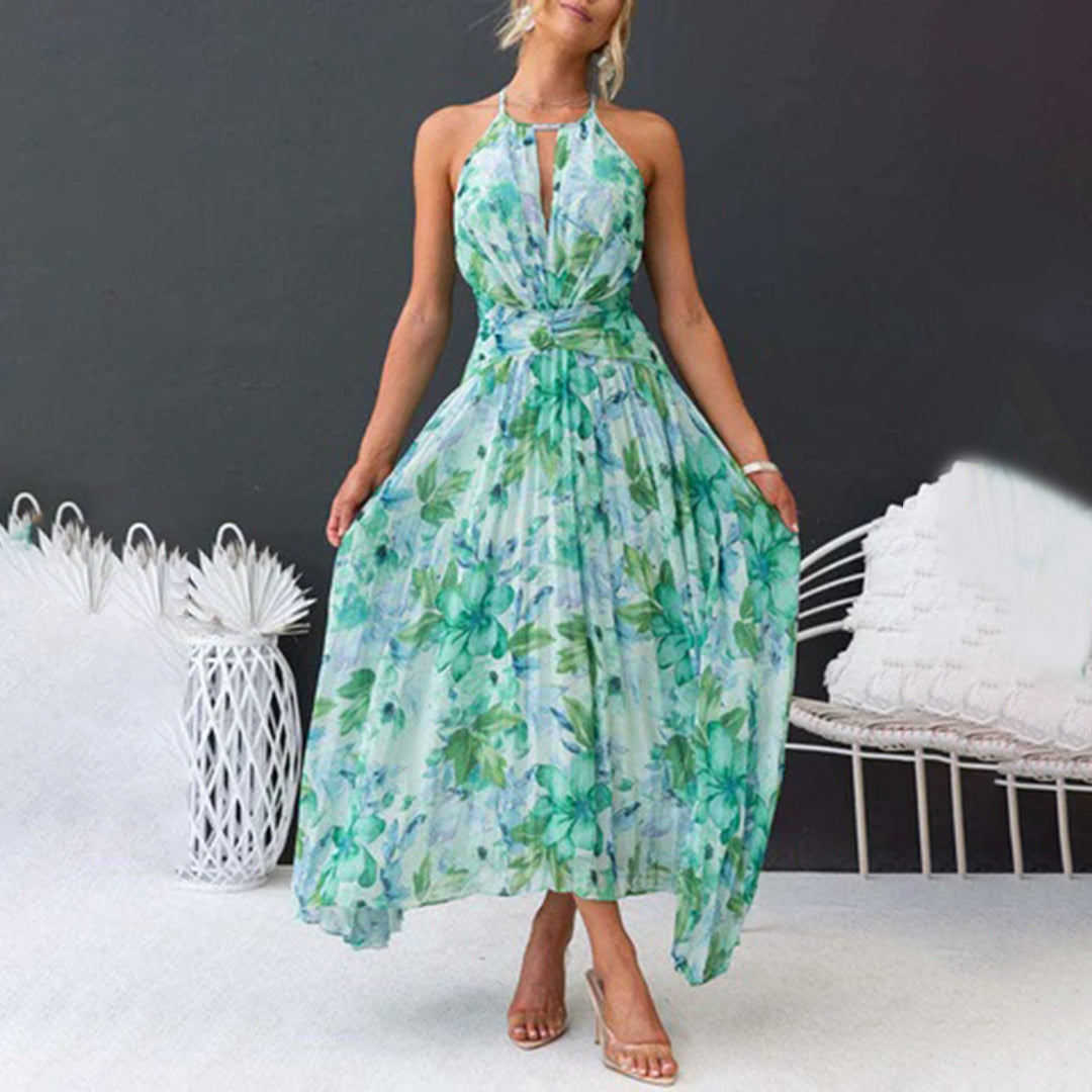 Elegant Lightweight Floral Maxi Summer Dress