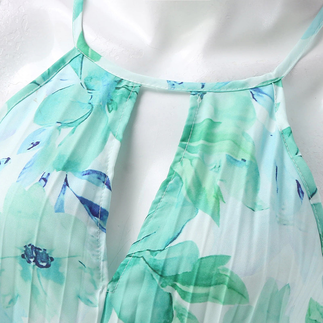 Elegant Lightweight Floral Maxi Summer Dress