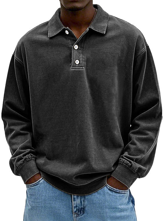 Elegant Long-Sleeve Polo Shirt