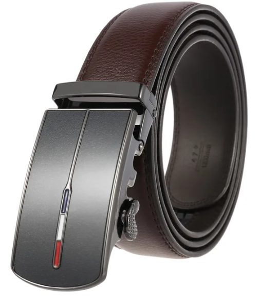 Elegant Men's Belt with Automatic Buckle