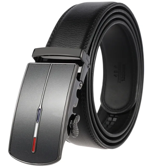 Elegant Men's Belt with Automatic Buckle