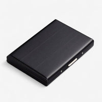 Elegant Metal Card Holder with Push-Button Opening