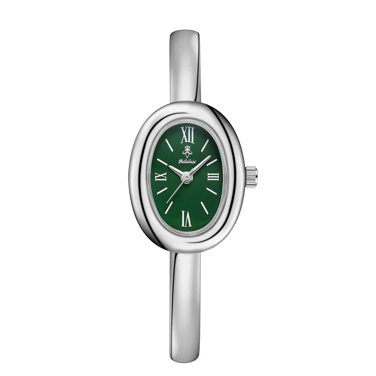 Elegant Oval Bangle Watch: Modern and Classic