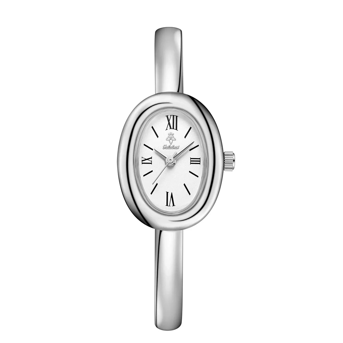 Elegant Oval Bangle Watch: Modern and Classic