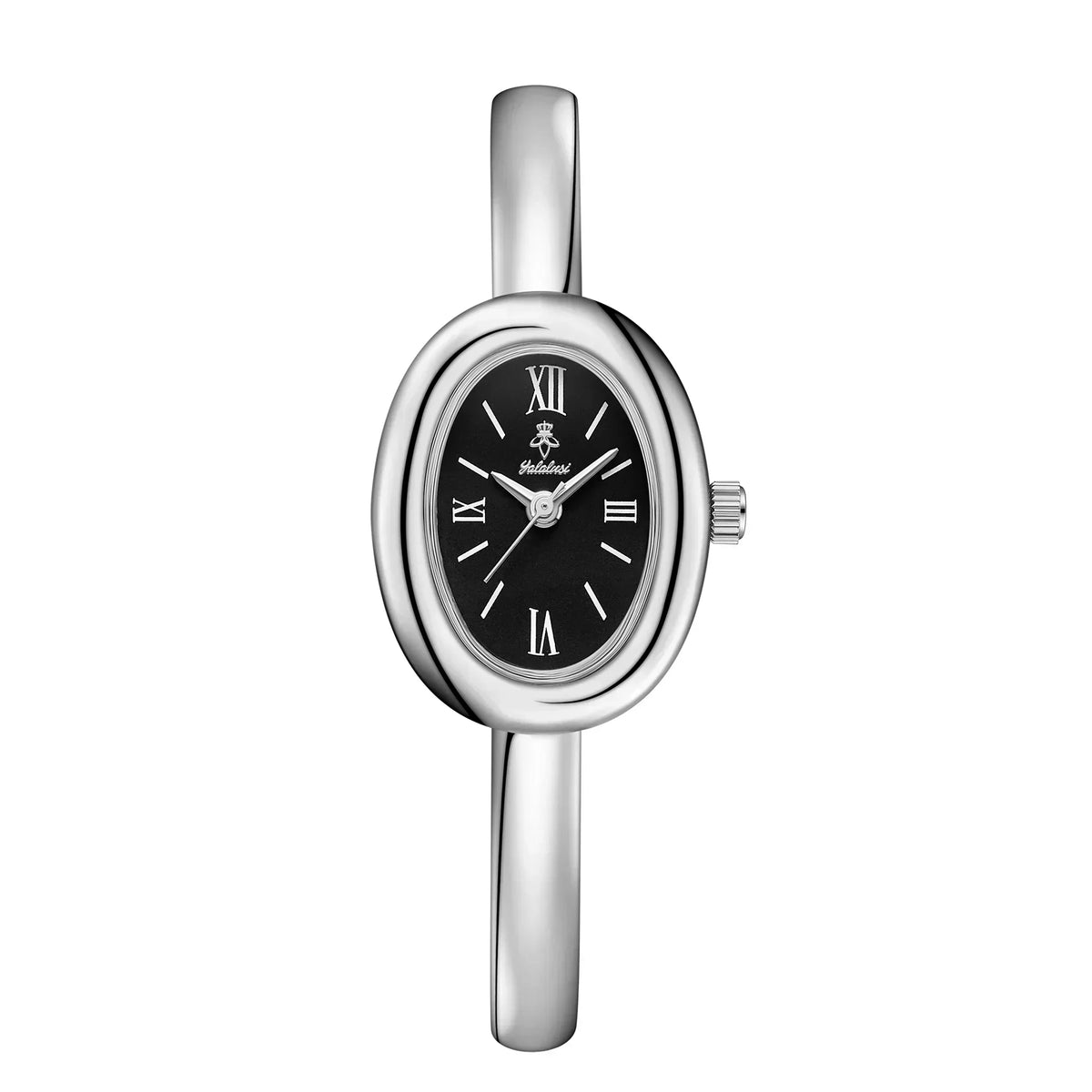 Elegant Oval Bangle Watch: Modern and Classic