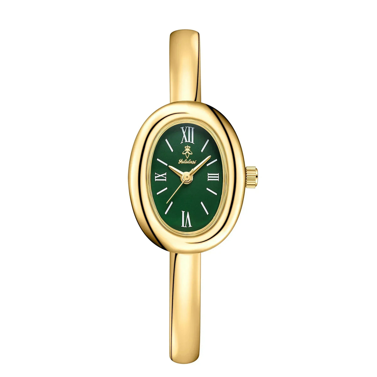 Elegant Oval Bangle Watch: Modern and Classic