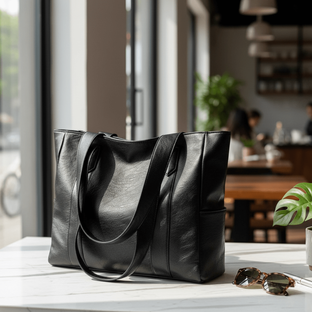 Elegant Retro-Style Shoulder Bag with a Smooth Finish
