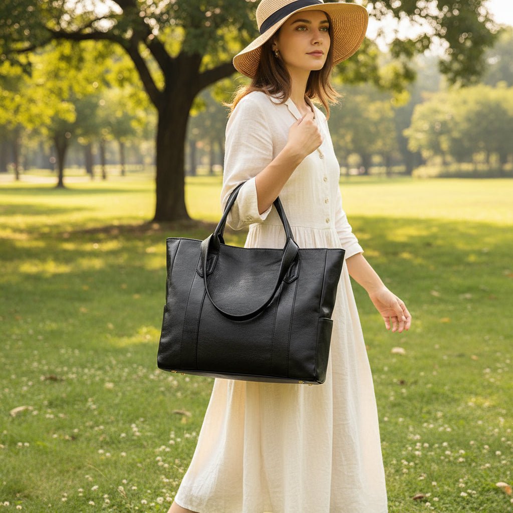 Elegant Retro-Style Shoulder Bag with a Smooth Finish
