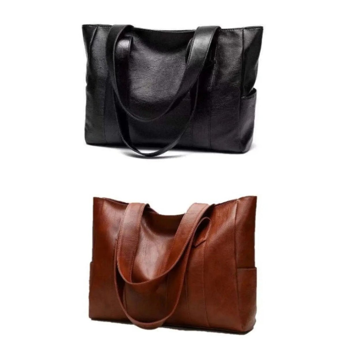Elegant Retro-Style Shoulder Bag with a Smooth Finish