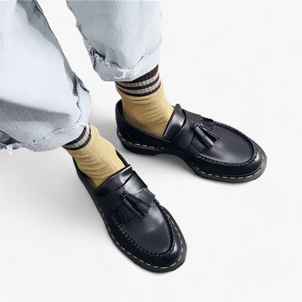 Elegant Round Toe Fringe Loafers