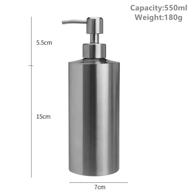 Elegant Stainless Steel Manual Soap Dispenser Pump