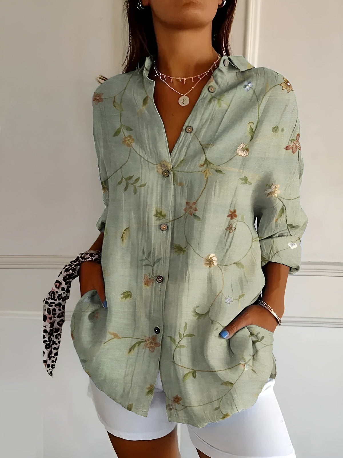 Elegant Women's Button-Down Shirt