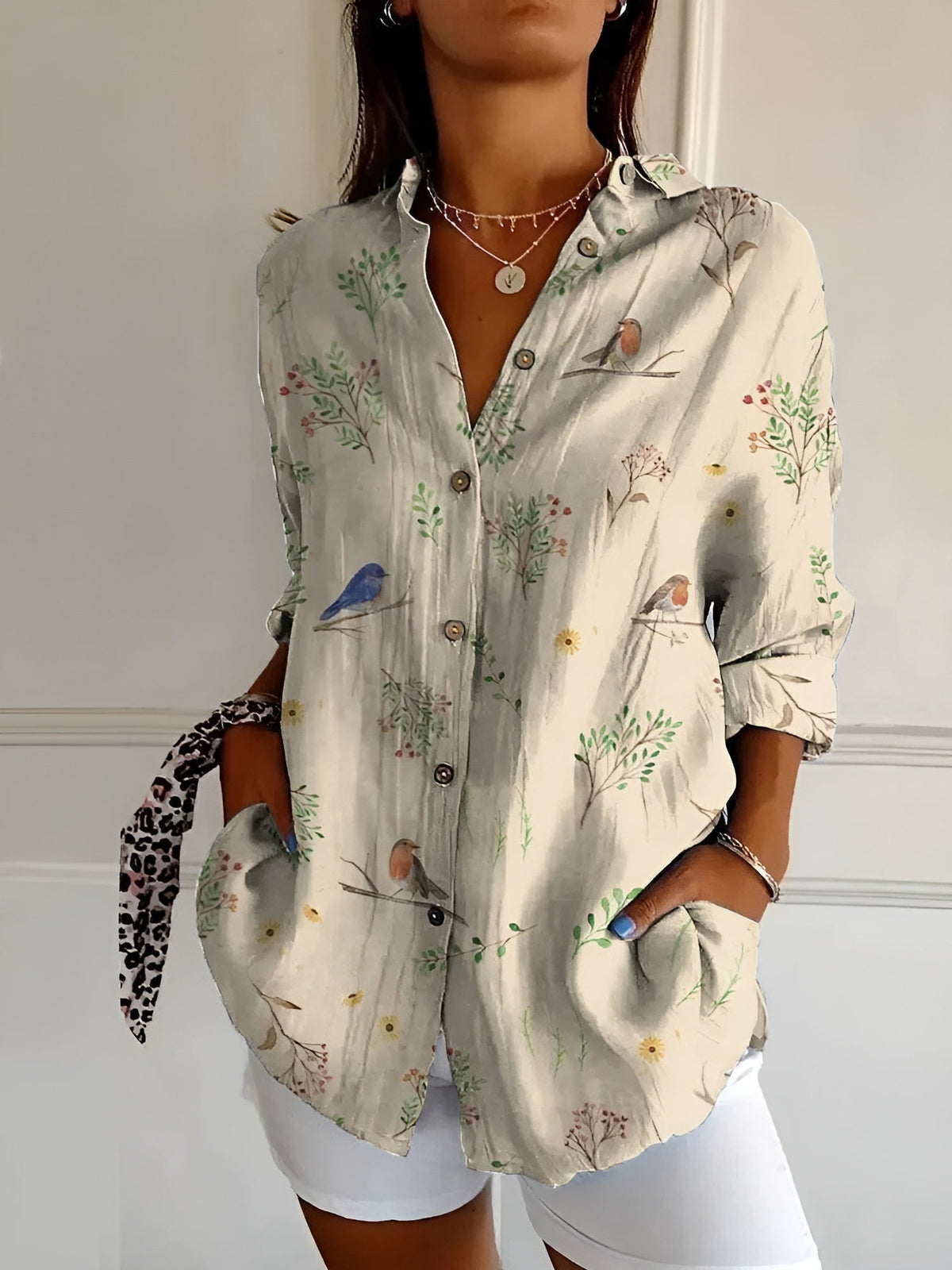 Elegant Women's Button-Down Shirt