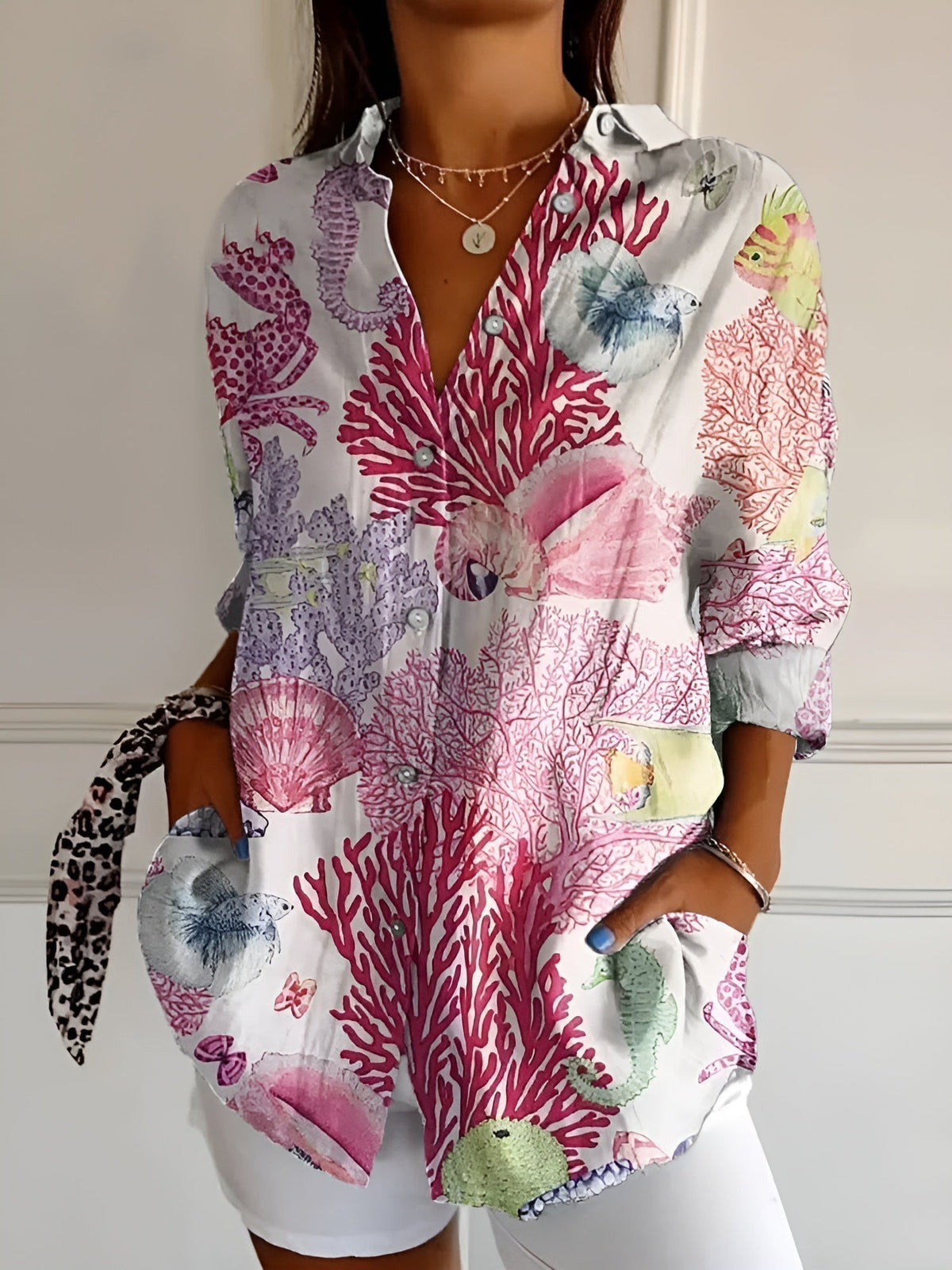 Elegant Women's Button-Down Shirt