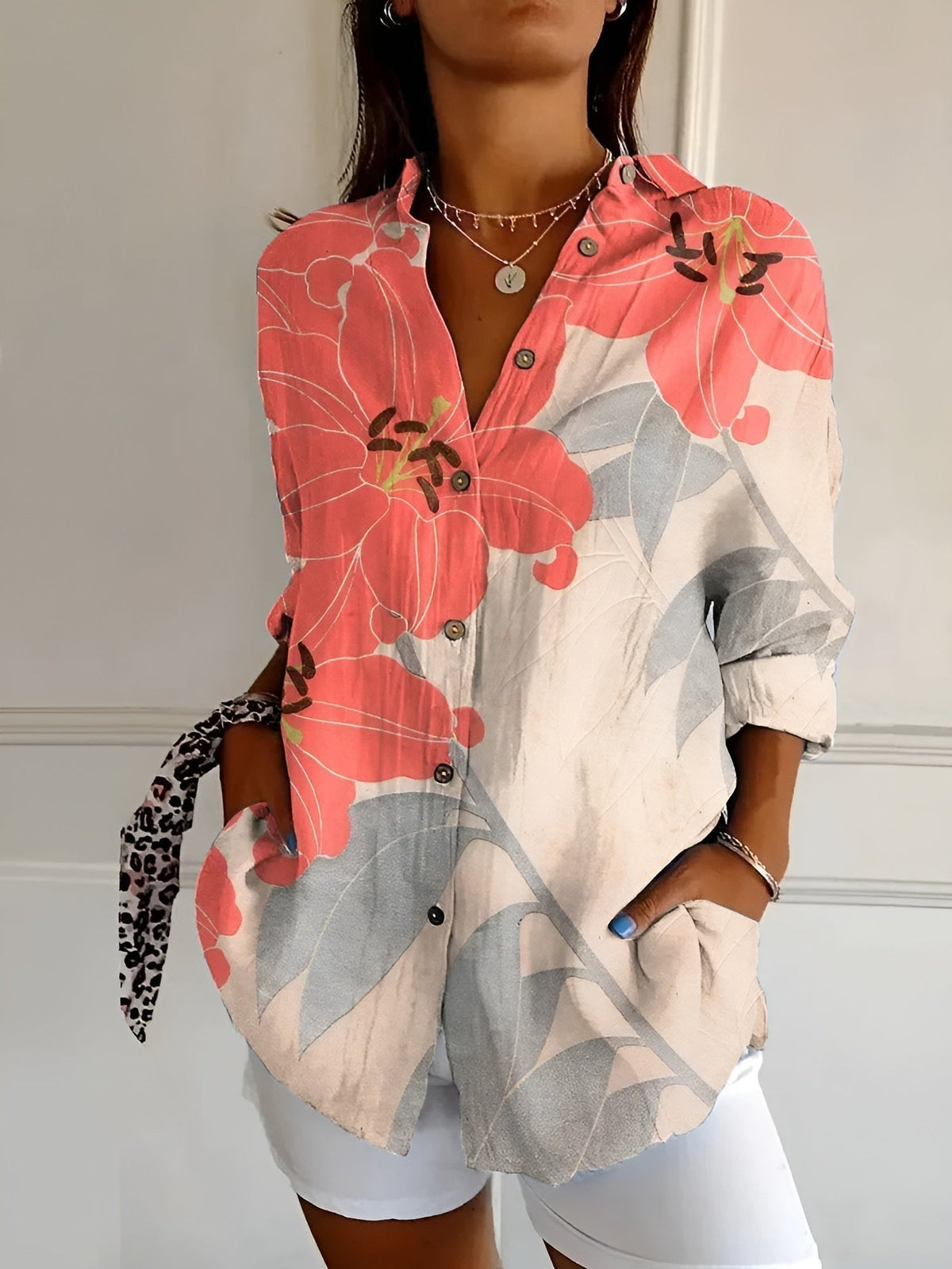 Elegant Women's Button-Down Shirt