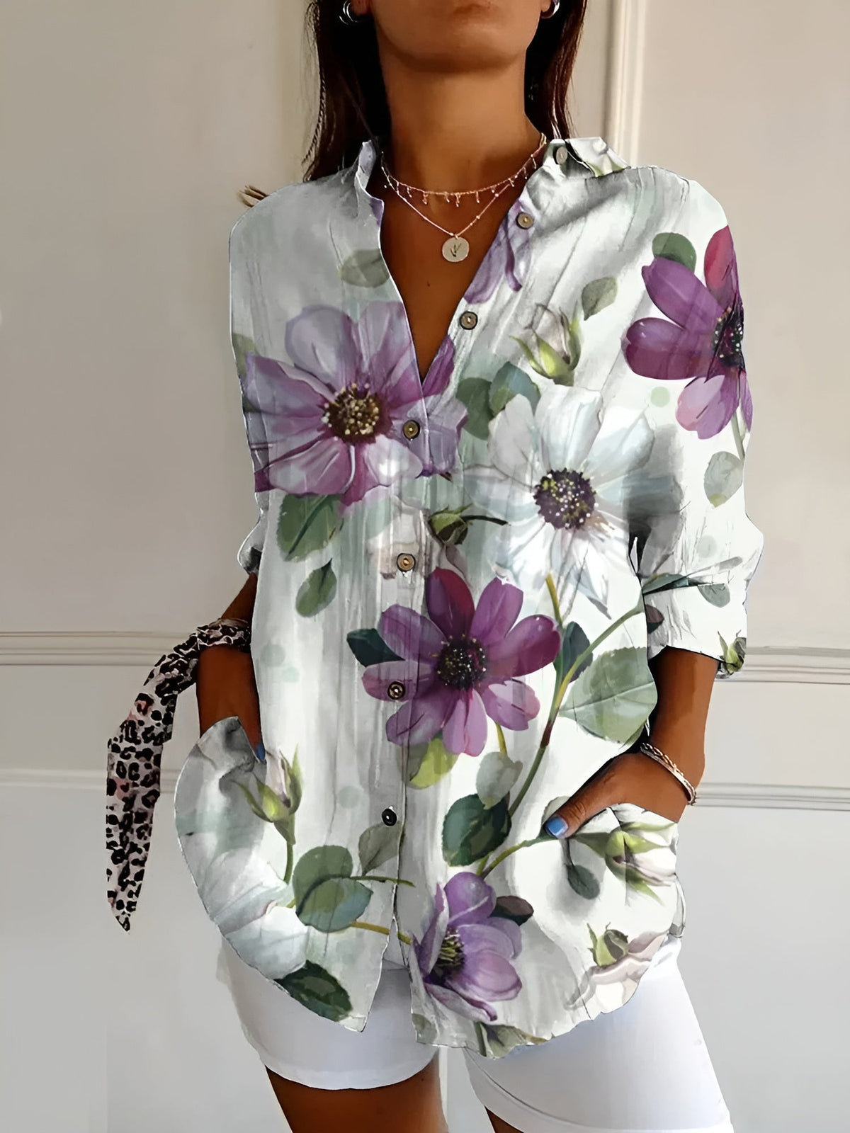 Elegant Women's Button-Down Shirt