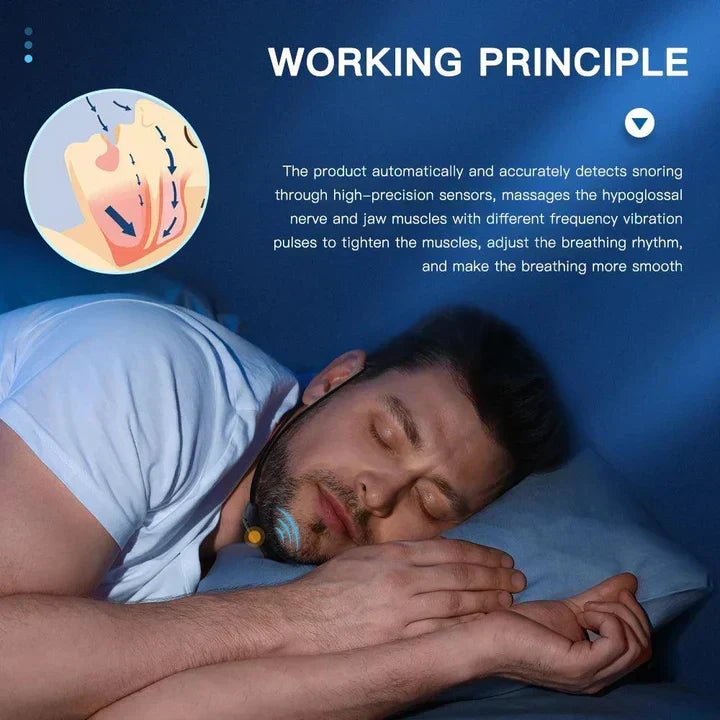 EMS Pulse Anti-Snoring Device - Wearable Sleep Aid
