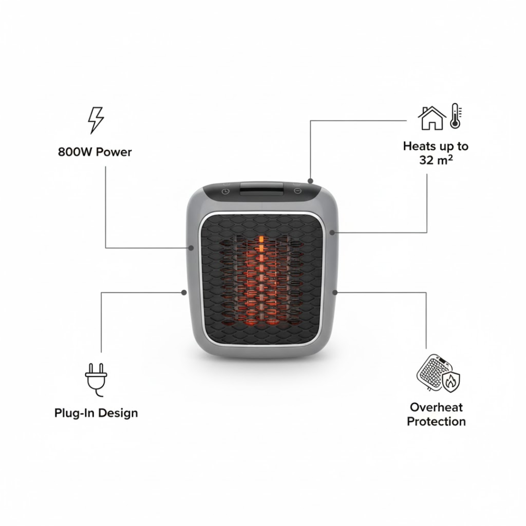 Energy-Efficient Fan Heater with Modern Design