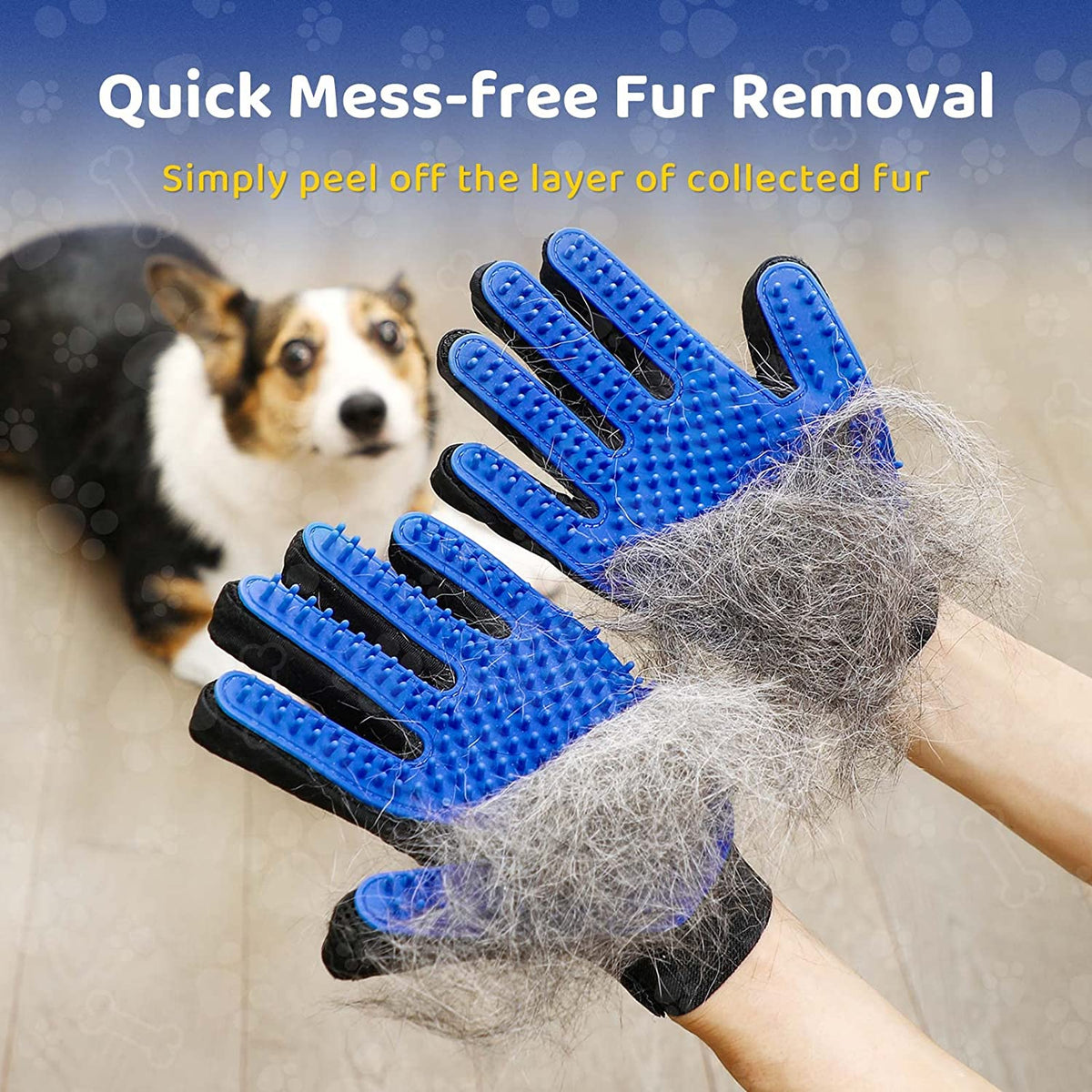 Ergonomic Grooming Glove - Flexible Palm Brush