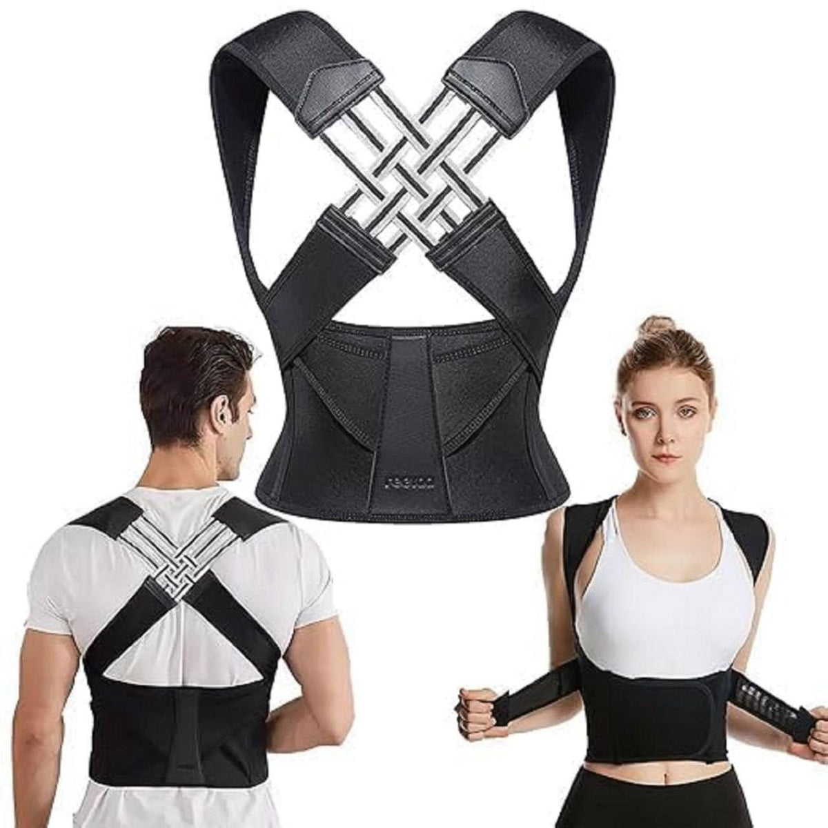Ergonomic Posture Support Device for Back & Shoulder, Adjustable & Comfortable