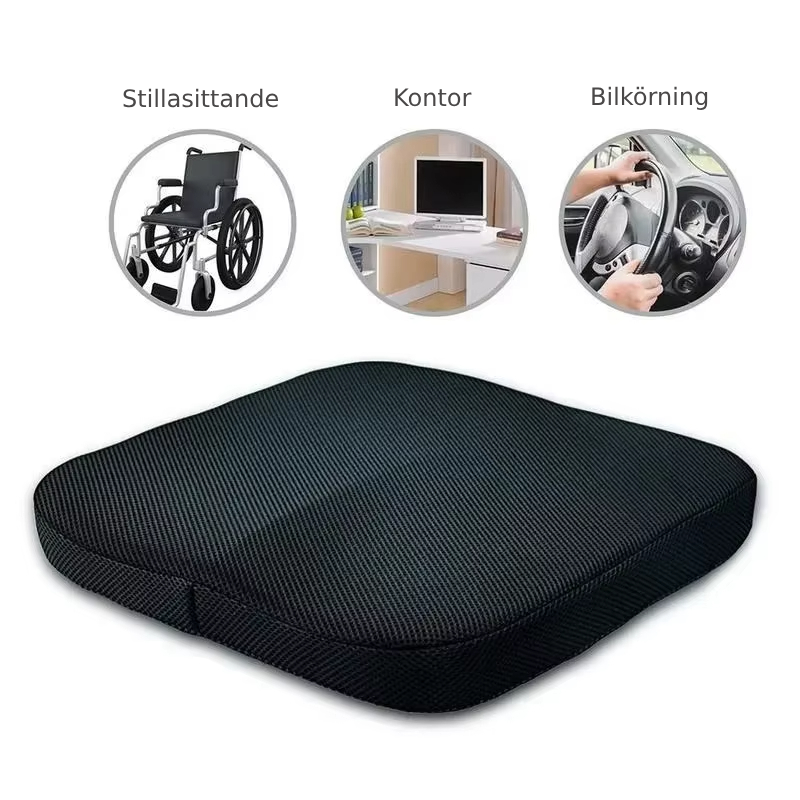 Ergonomic Seat Cushion for Hip and Back Pain Relief