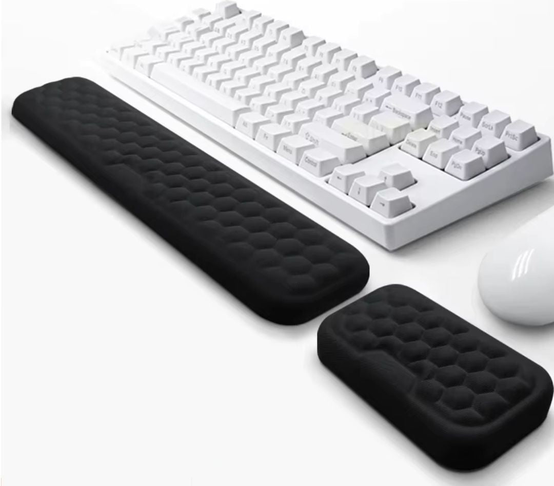 Ergonomic Wrist Support Rest Pads for Keyboard and Mouse - Elevates Wrist and Reduces Strain Pain