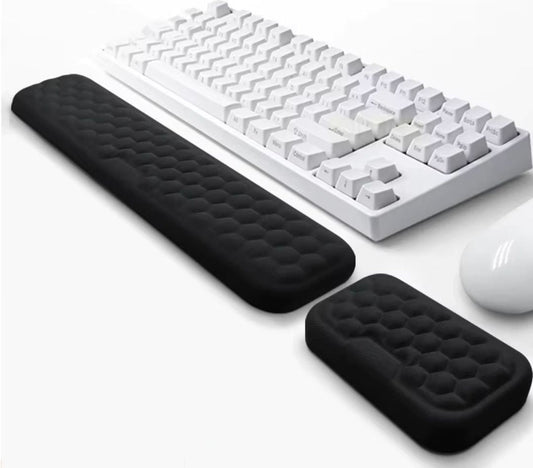 Ergonomic Wrist Support Rest Pads for Keyboard and Mouse - Elevates Wrist and Reduces Strain Pain