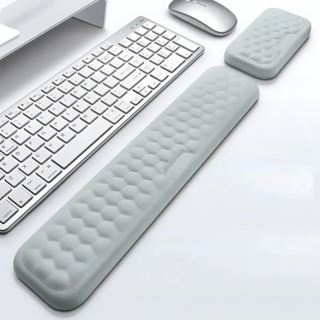 Ergonomic Wrist Support Rest Pads for Keyboard and Mouse - Elevates Wrist and Reduces Strain Pain