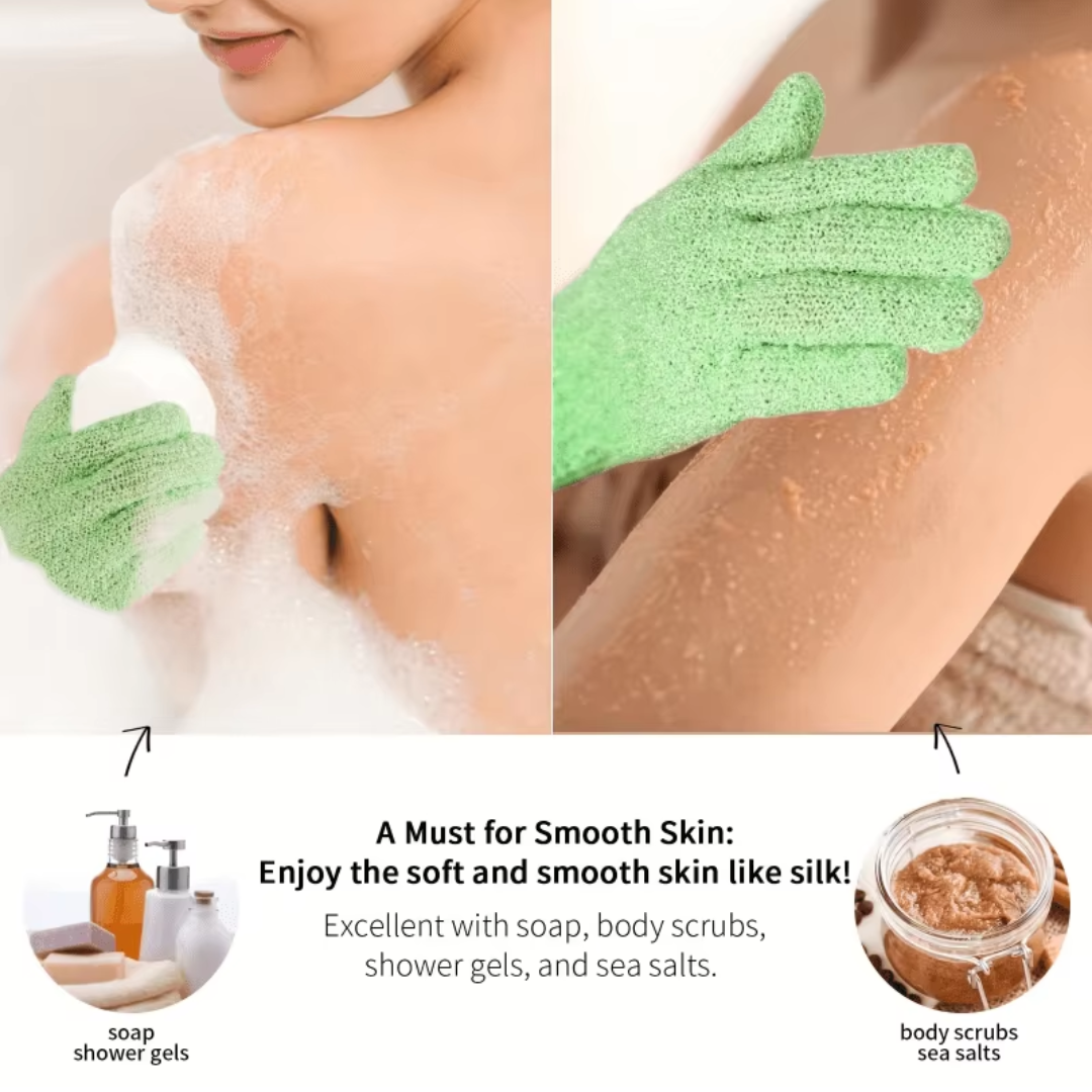 Exfoliating Bath Gloves - 2-Piece Set
