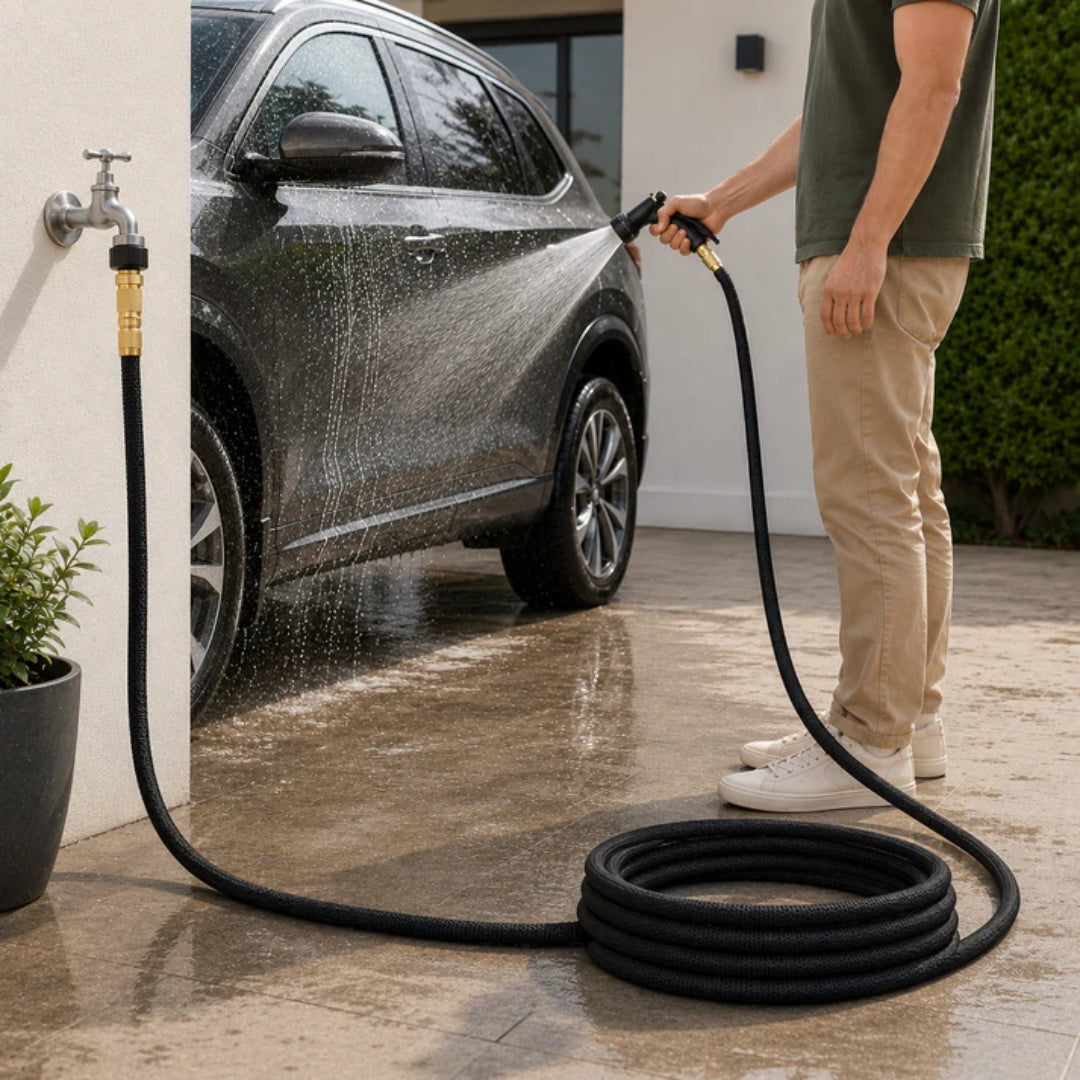 Expandable Garden Hose with Kink-Free Design