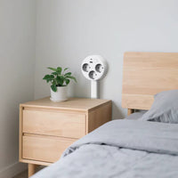 Extendable Power Socket with USB and Rotating Head, 3 Outlets, 47–67 cm, White