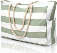 Extra Large Waterproof Beach Bag with Pockets for the Weekend