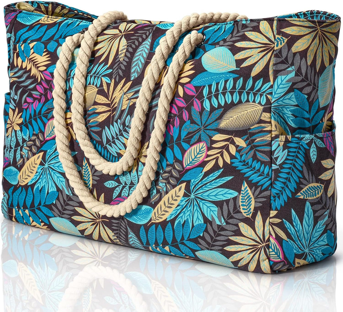 Extra Large Waterproof Beach Bag with Pockets for the Weekend
