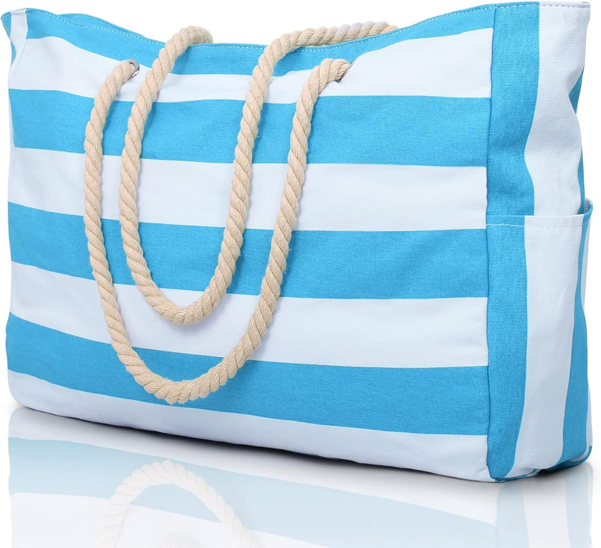 Extra Large Waterproof Beach Bag with Pockets for the Weekend