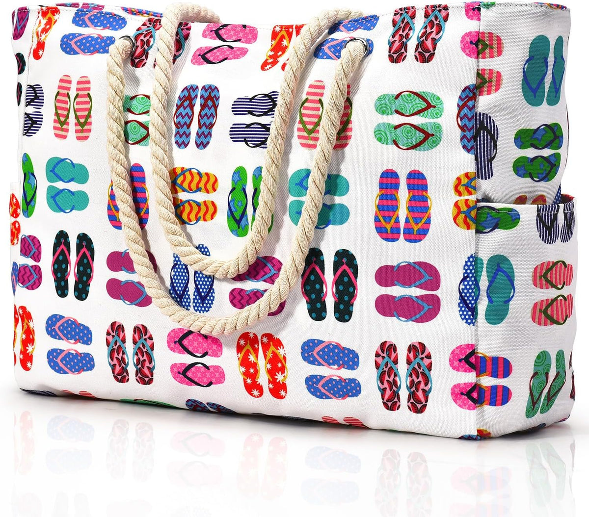 Extra Large Waterproof Beach Bag with Pockets for the Weekend