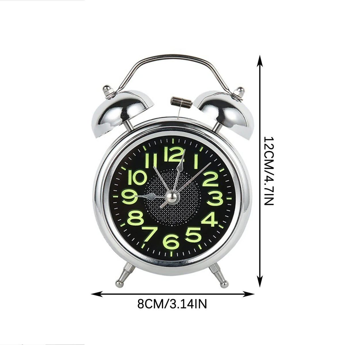 Extra Loud Retro Twin Bell Alarm Clock for Heavy Sleepers