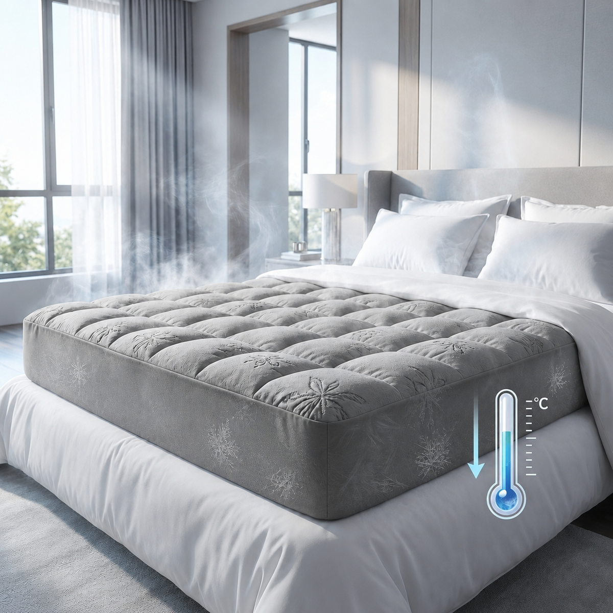 Extra-Thick Cooling Bamboo Mattress Protector