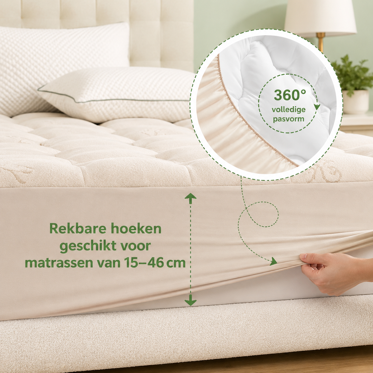 Extra-Thick Cooling Bamboo Mattress Protector