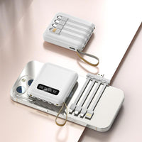 Fast Charge 20000mAh Mini Power Bank with Integrated Cables